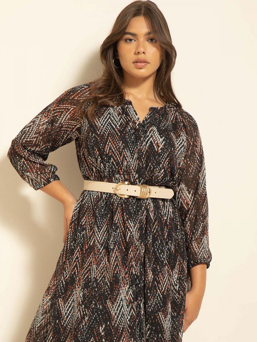 שמלת שיפון מודפסתCO