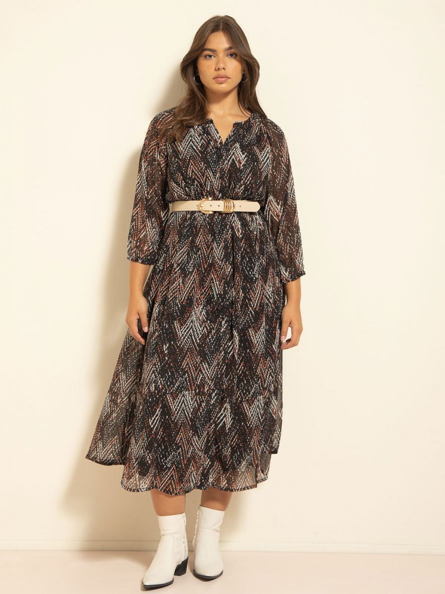 שמלת שיפון מודפסתCO