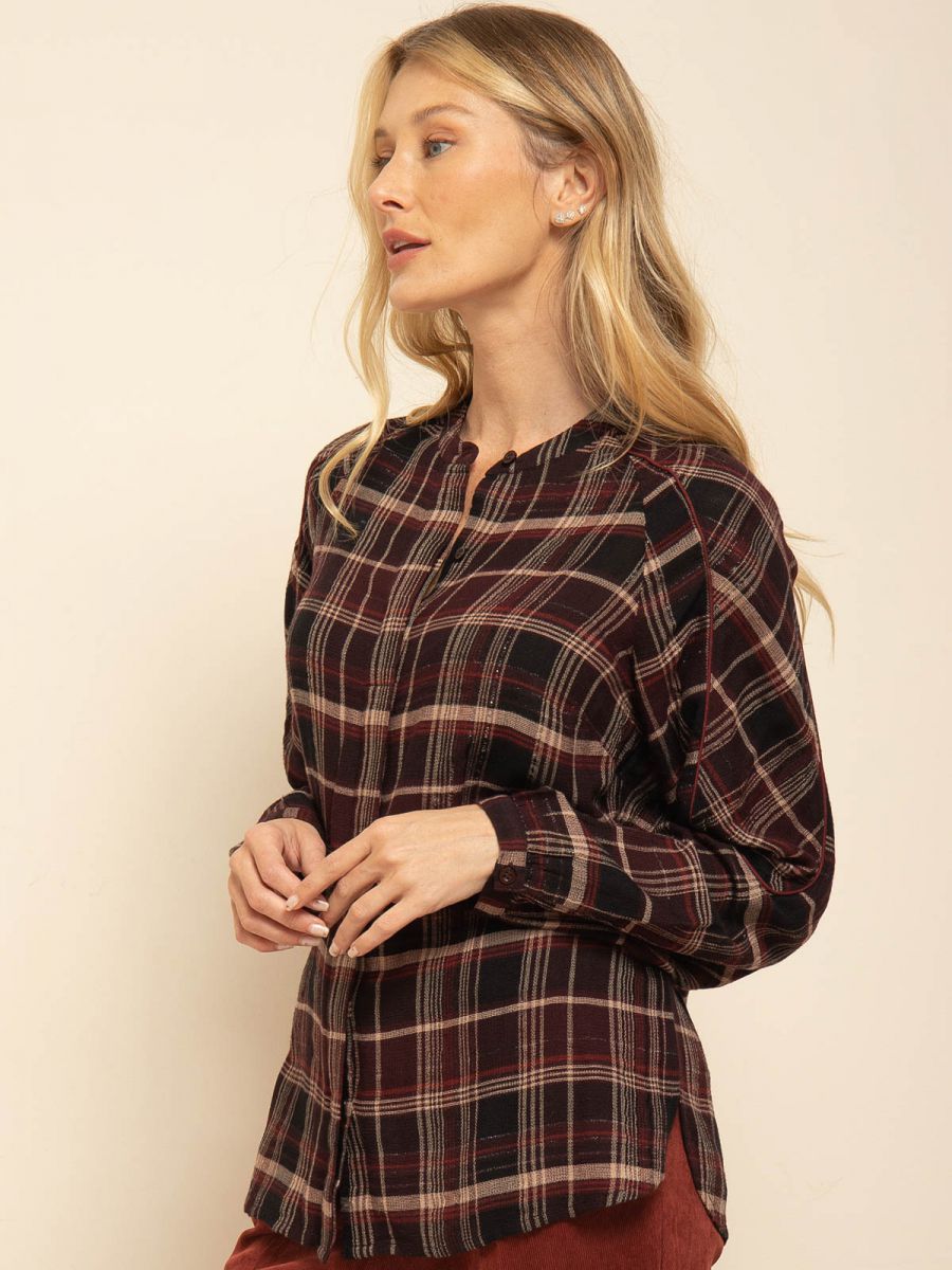 חולצת משובצת עם לורקס