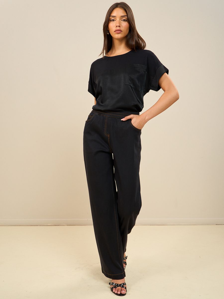 טי שרט-שילוב בדים