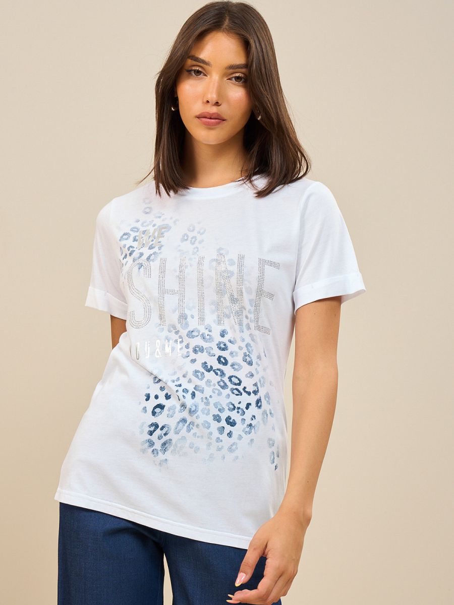 TS מודפסת שרוול קצר