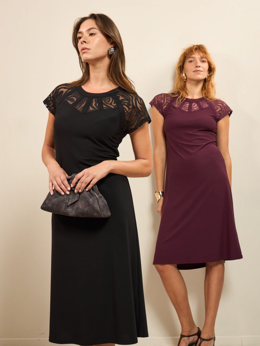 שמלת ערב שילוב תחרה