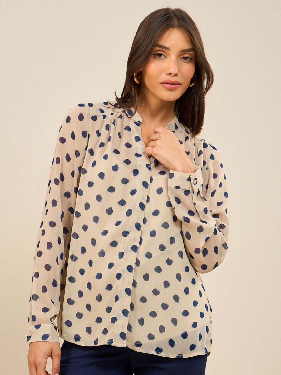 חולצת כפתורים מודפסת