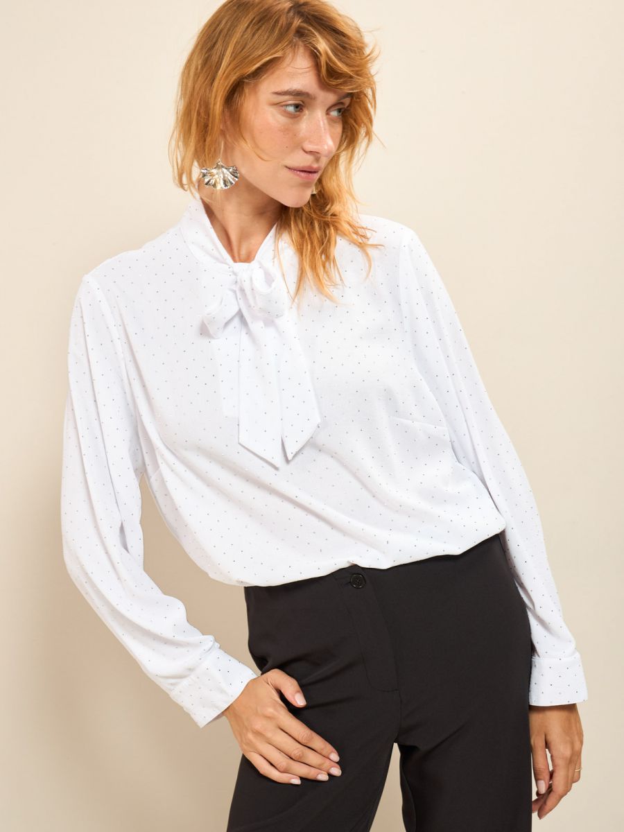 חולצת אלגנטית ניט ועניב