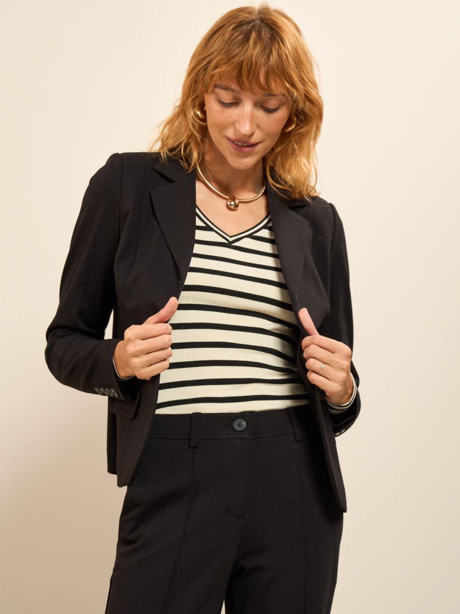 בלייזר ג’רסי ארוך