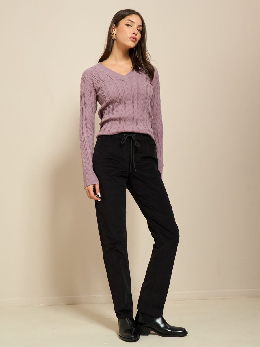 מכנסי קורדורוי עם גומי