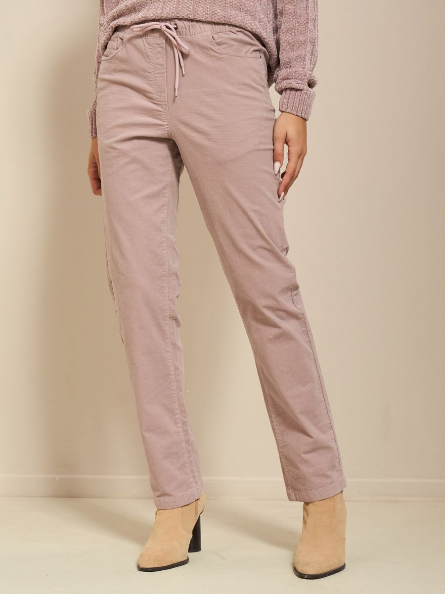 מכנסי קורדורוי עם גומי