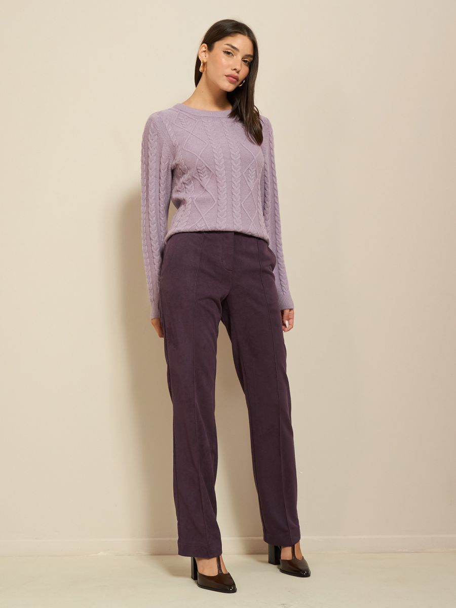 מכנסי דמוי סווד ען גומי