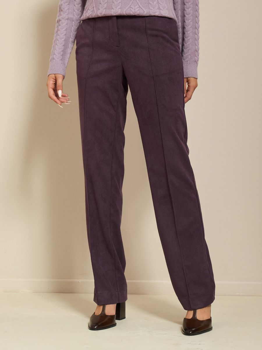 מכנסי דמוי סווד ען גומי