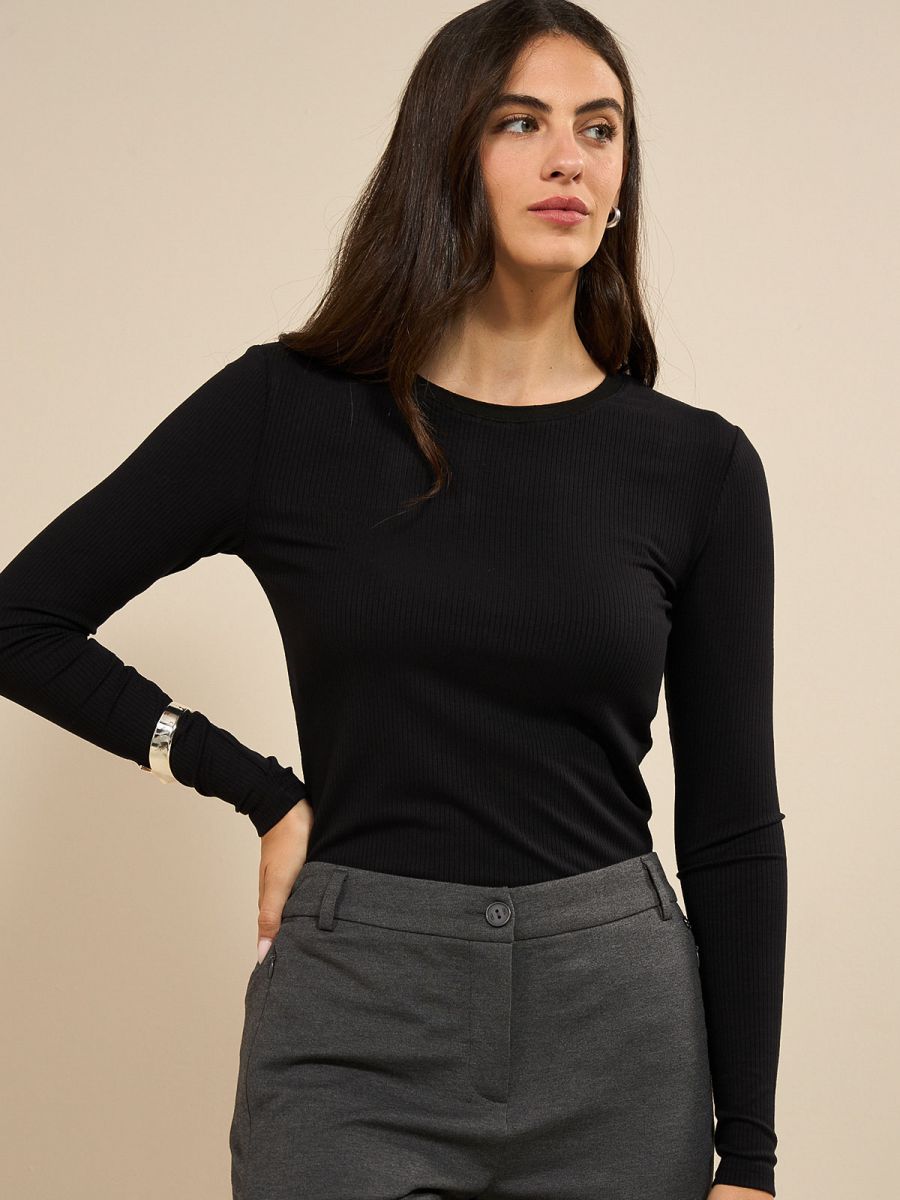 חולצת ריב מחשוף עגול