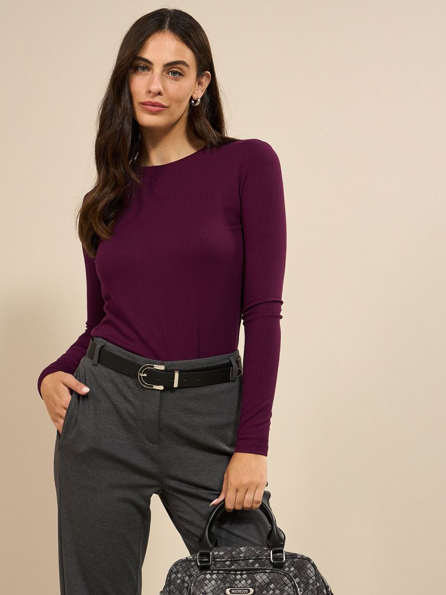 חולצת ריב מחשוף עגול