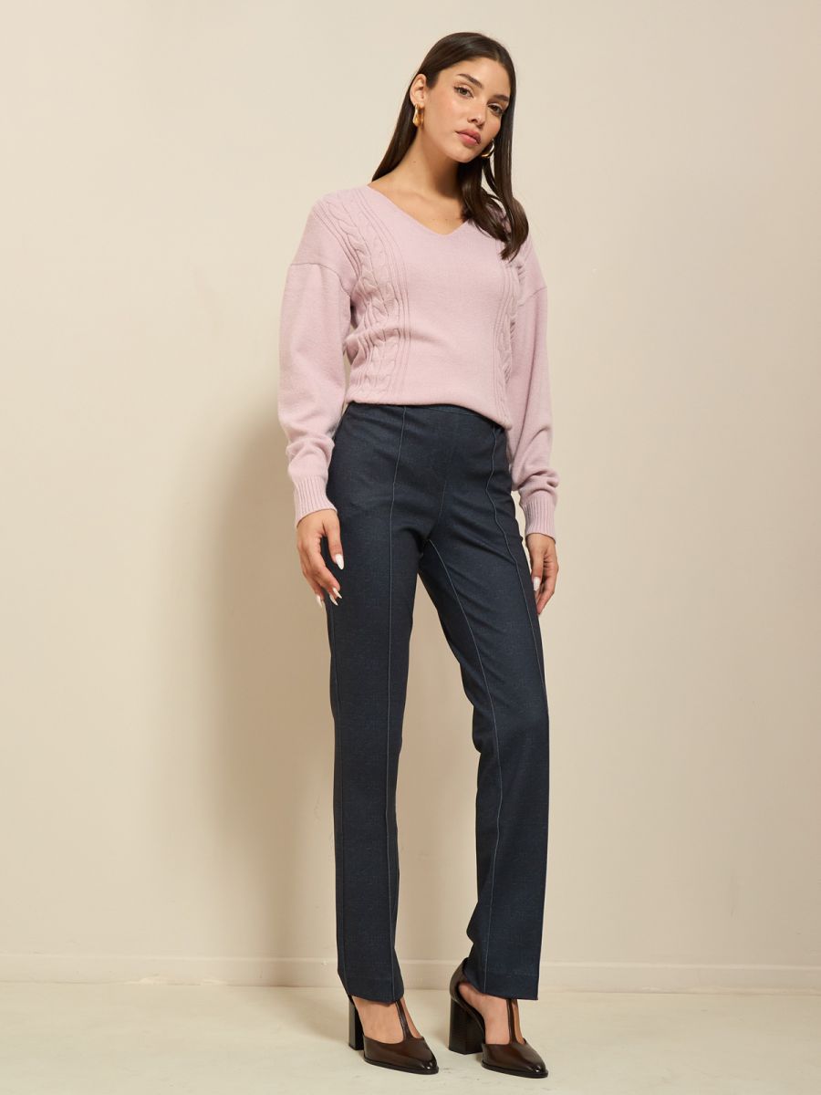 מכנסי ג’רסי מודפס עם גומ