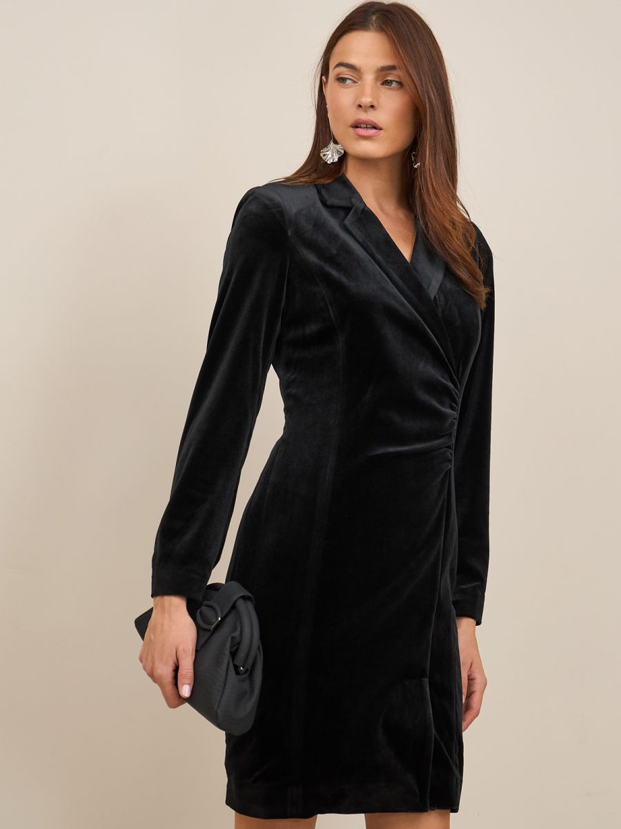 שמלת  קטיפה מעטפה