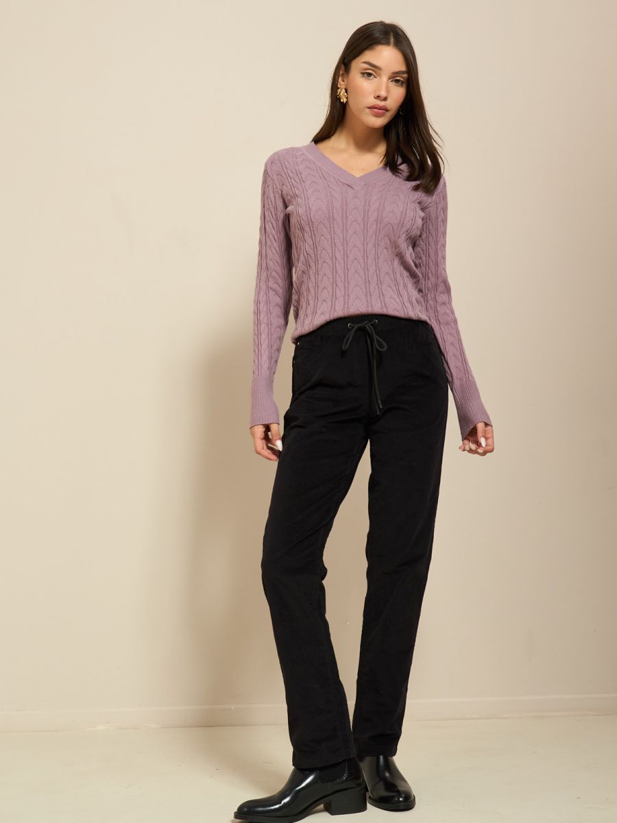 מכנסי קורדורוי עם גומי