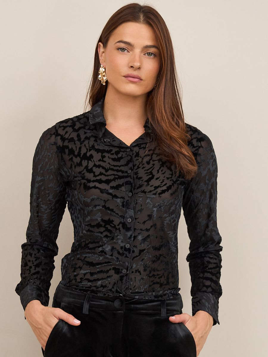 חולצת קטיפה צרובה