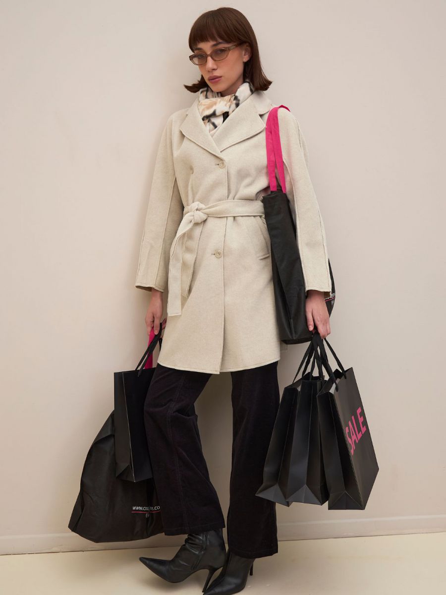 מעיל דמוי צמר רגלן