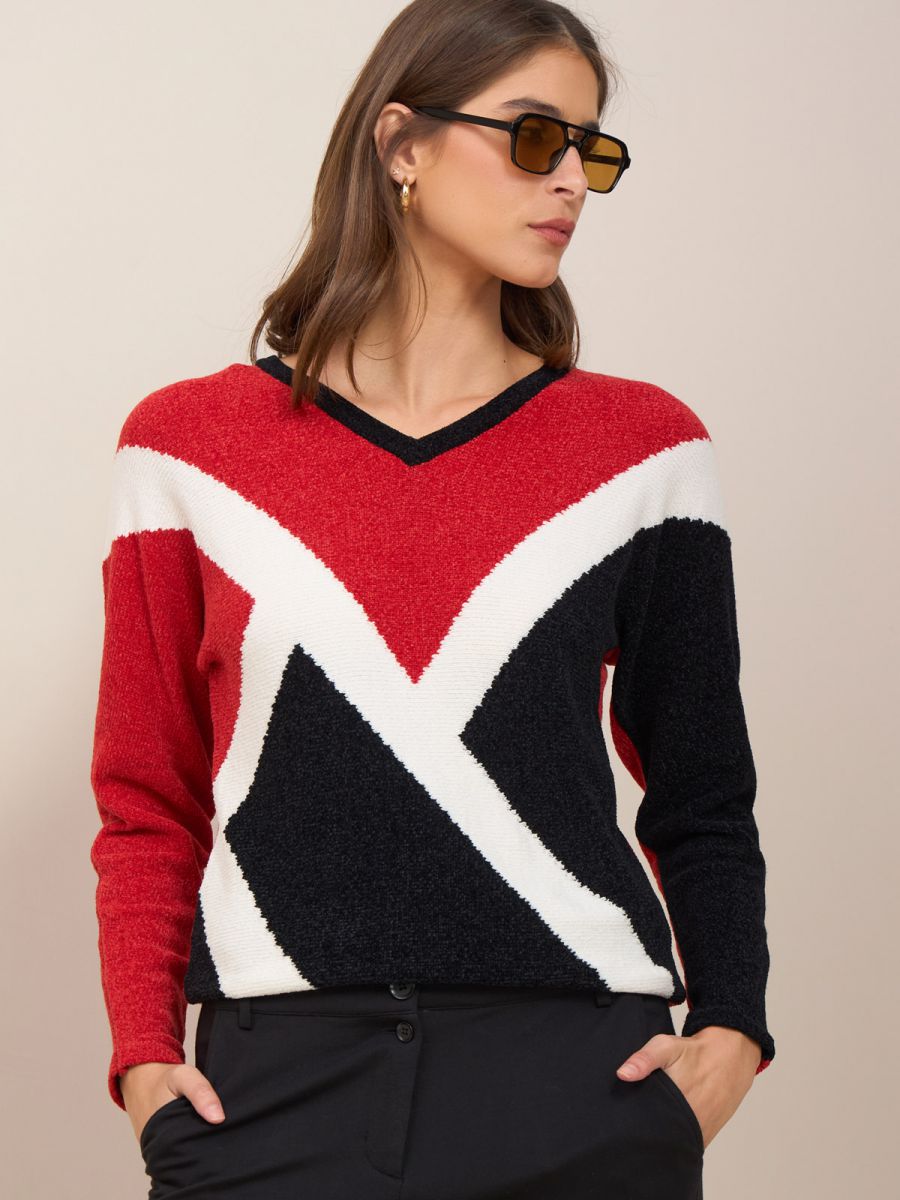 סריג V  גאומטרי ג’קארד