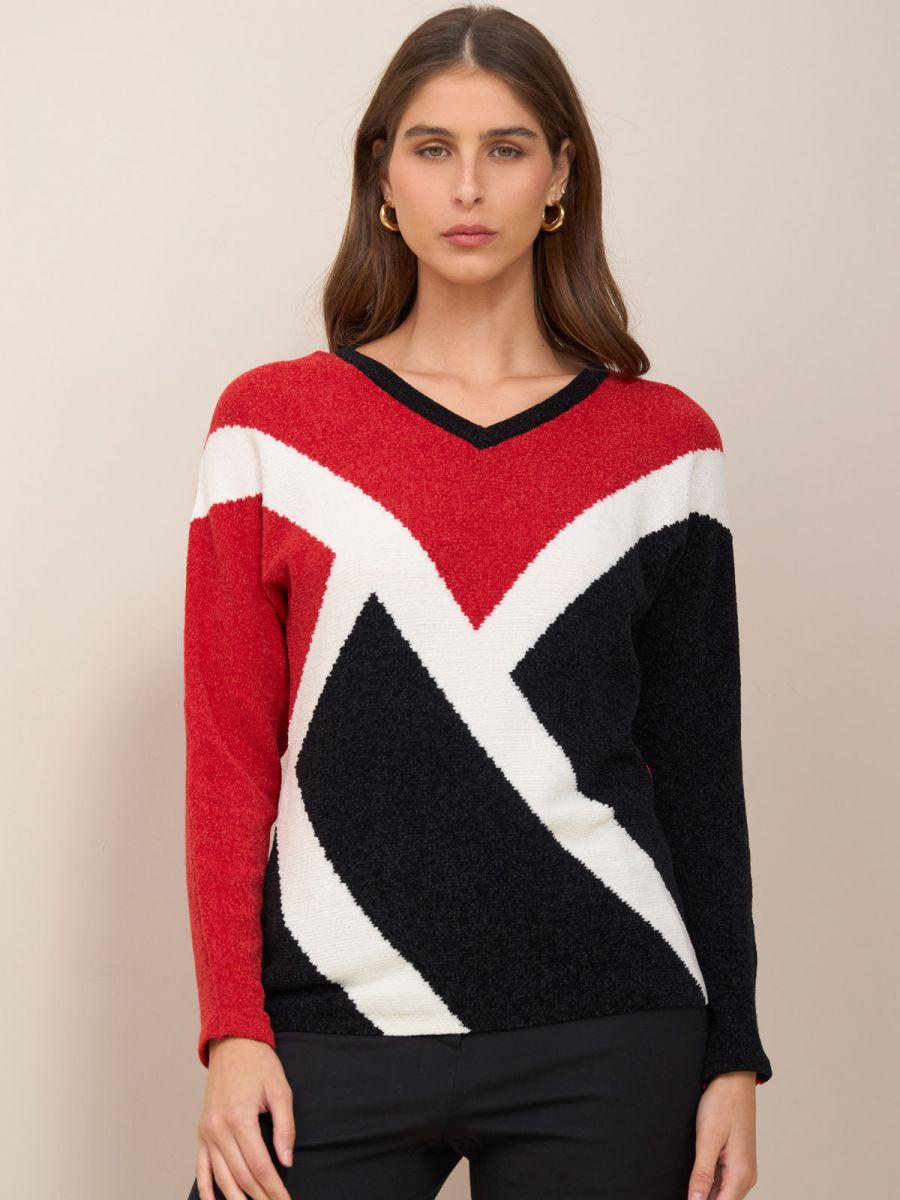 סריג V  גאומטרי ג’קארד