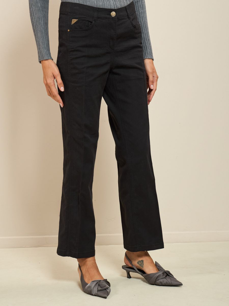 מכנסי דריל מתרחב עם גומי