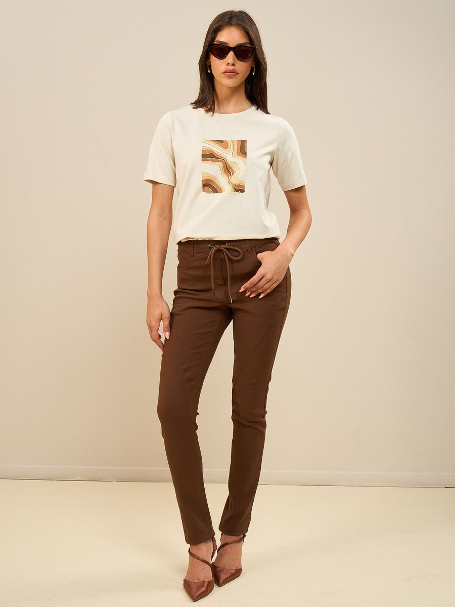 מכנסי דריל מטוסים עם גומ