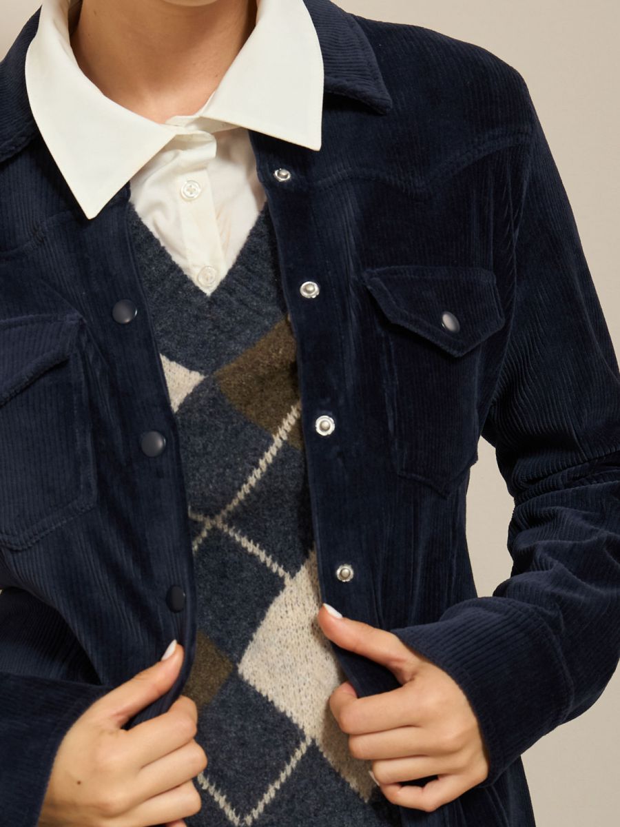 חולצת קורדורוי חגורה LB