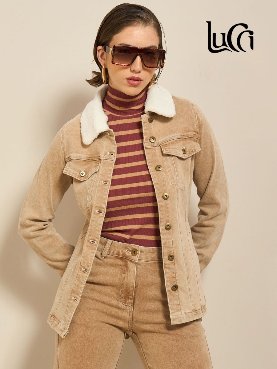 ג’קט דריל צוורון פרוה LB