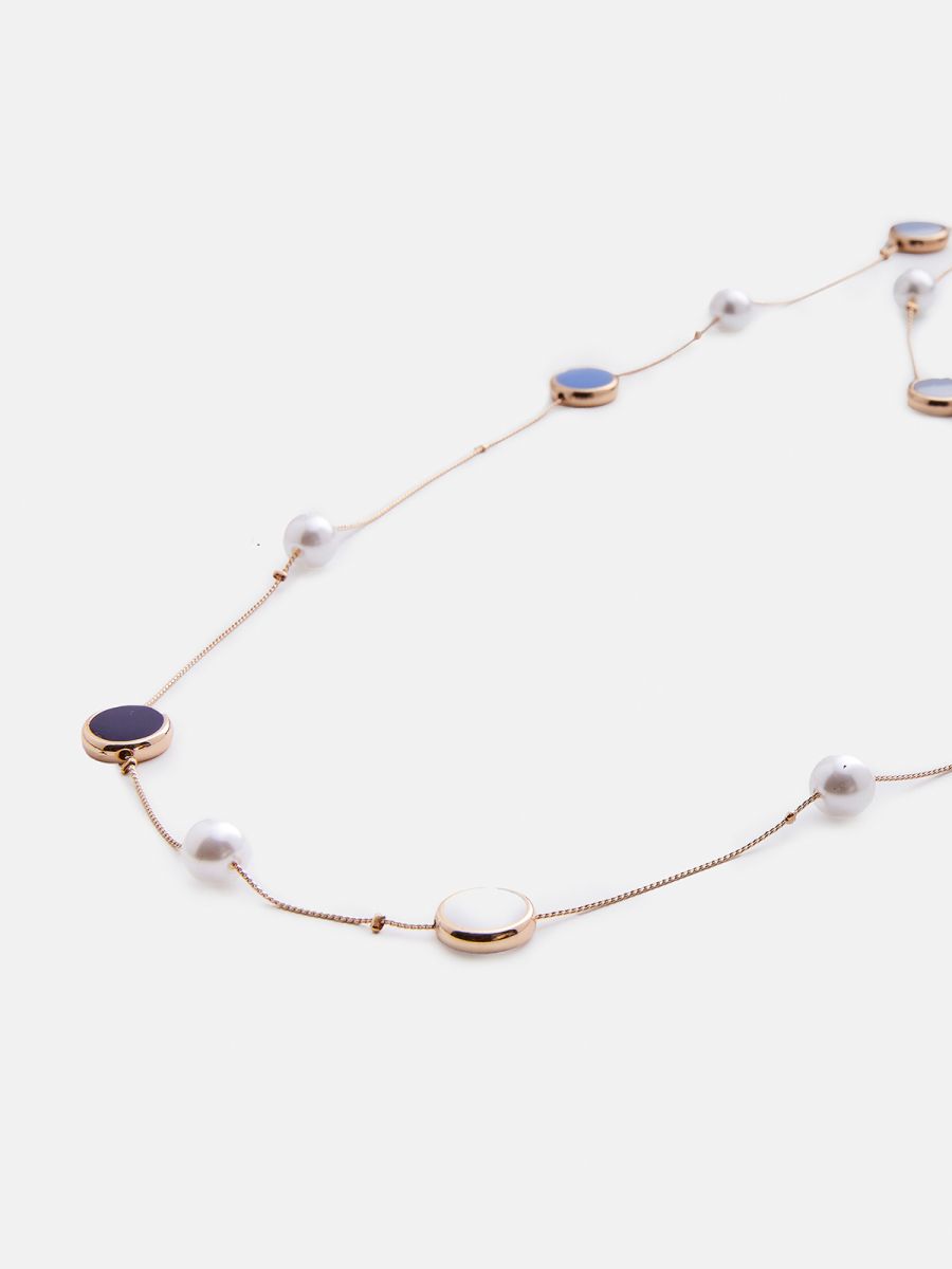 שרשרת ארוכה פנינים וחרוז