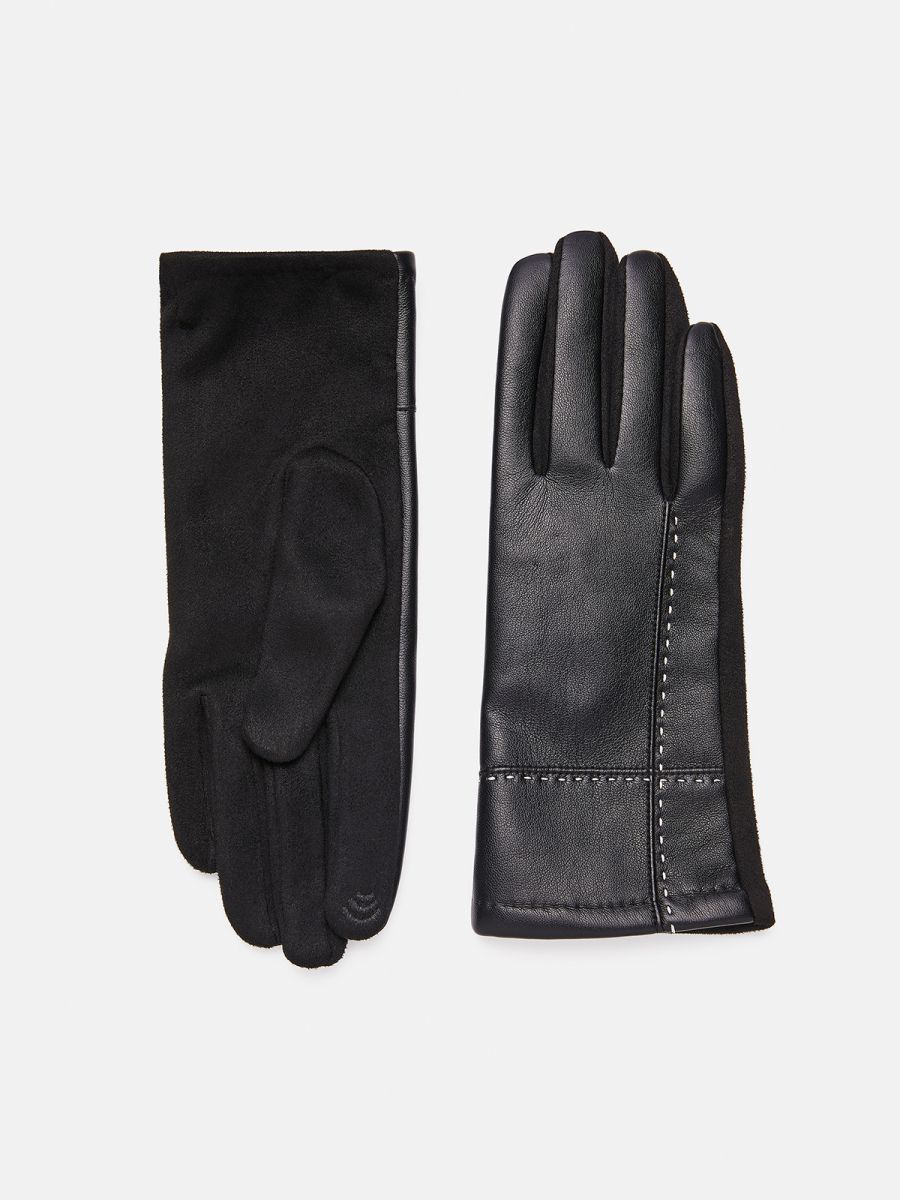 כפפות דמוי עור תיפורים