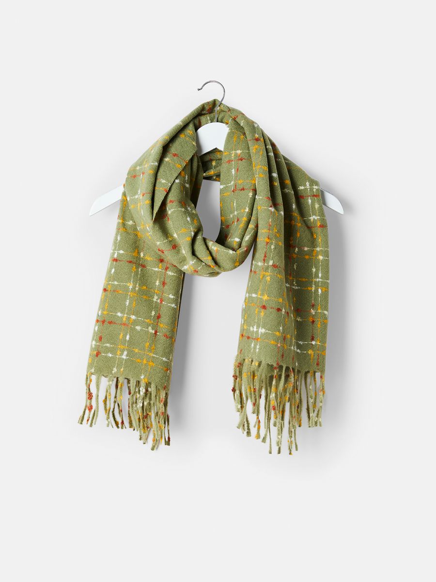 צעיף רך רקום פסים צבעוני