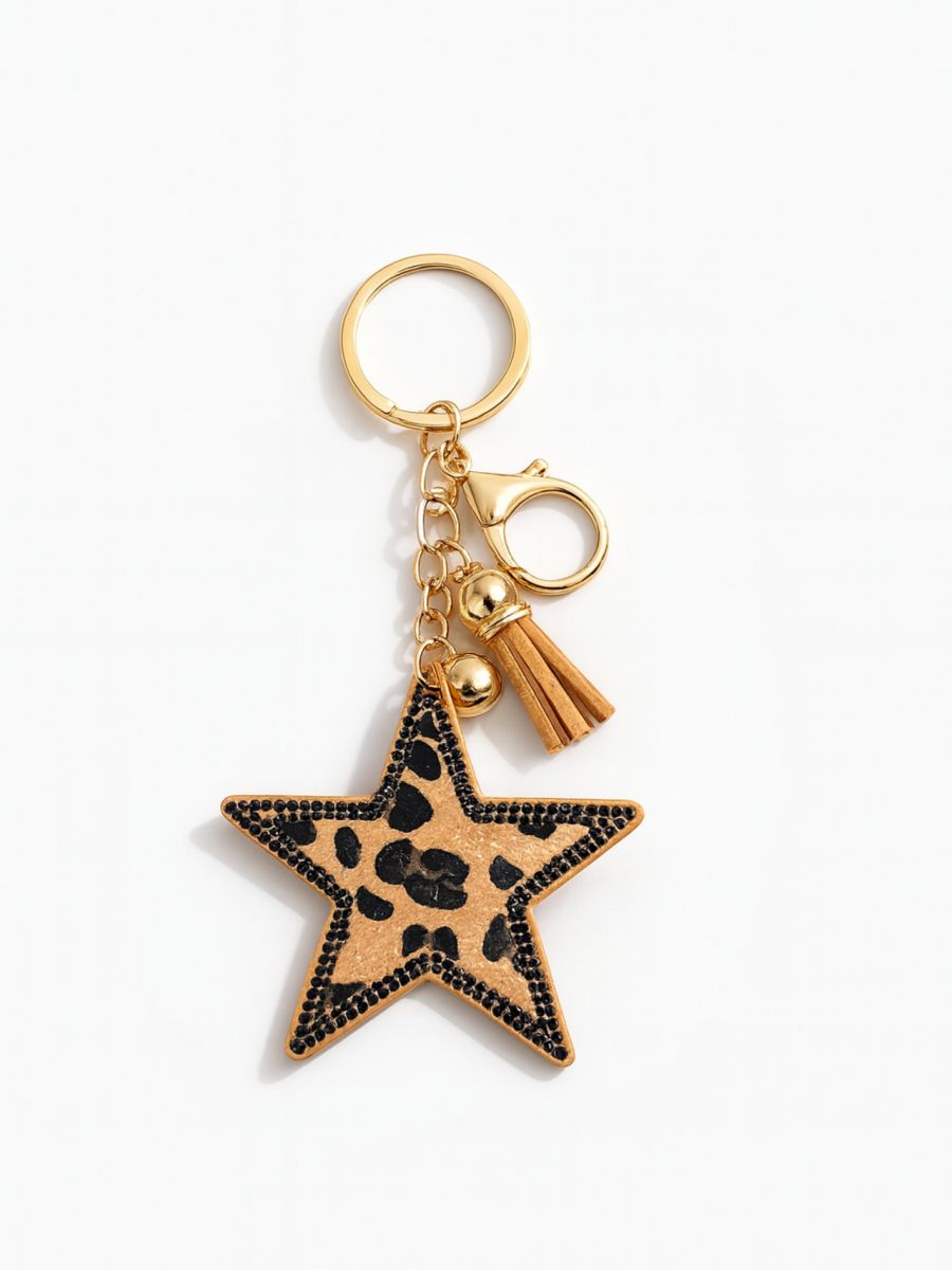 מחזיק מפתחות כוכב מנומר