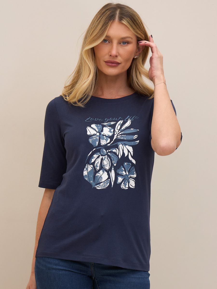 עטישרט פרומו דפוס פרחים