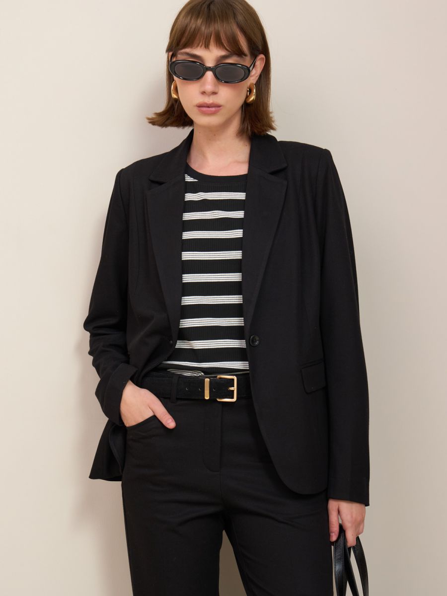 בלייזר ג’רסי ארוך