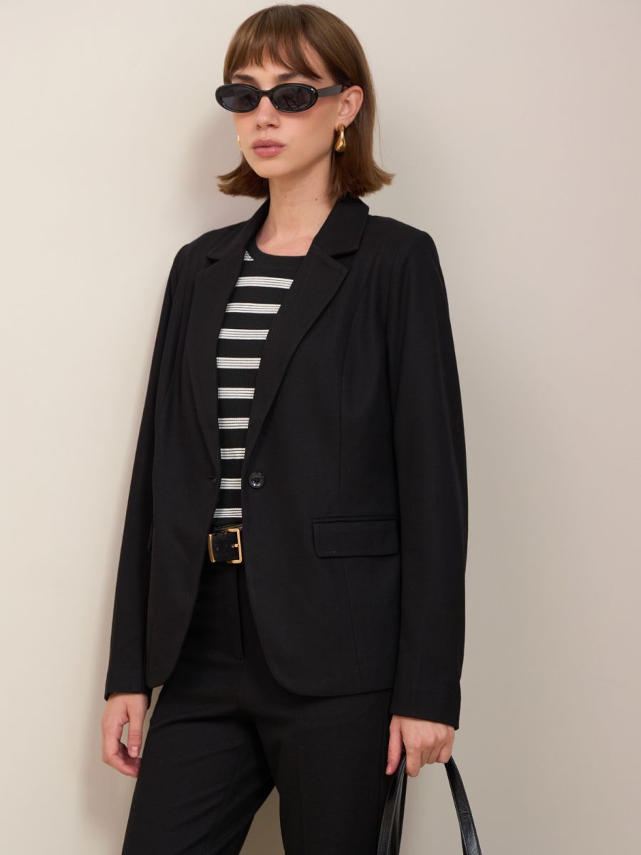 בלייזר ג’רסי ארוך