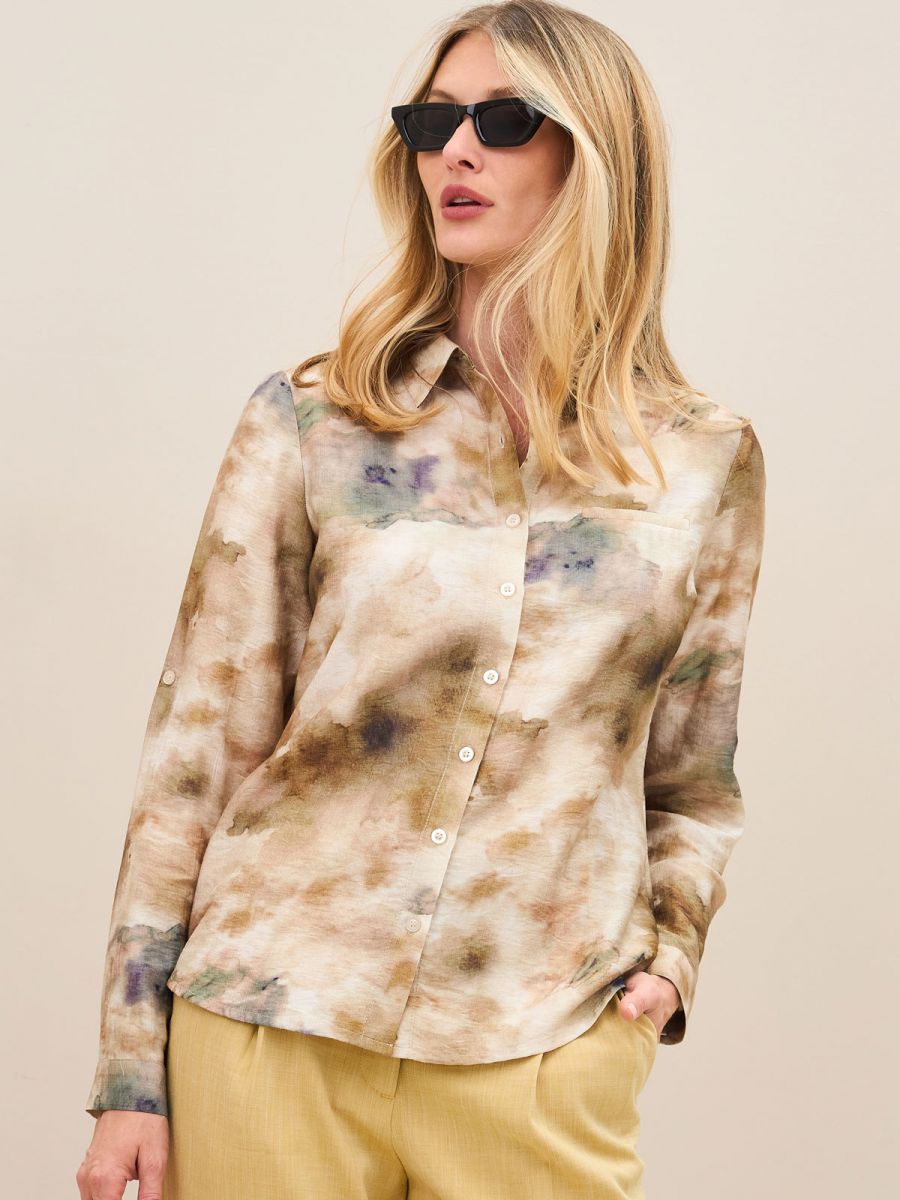 חולצת מכופתרת דפוס