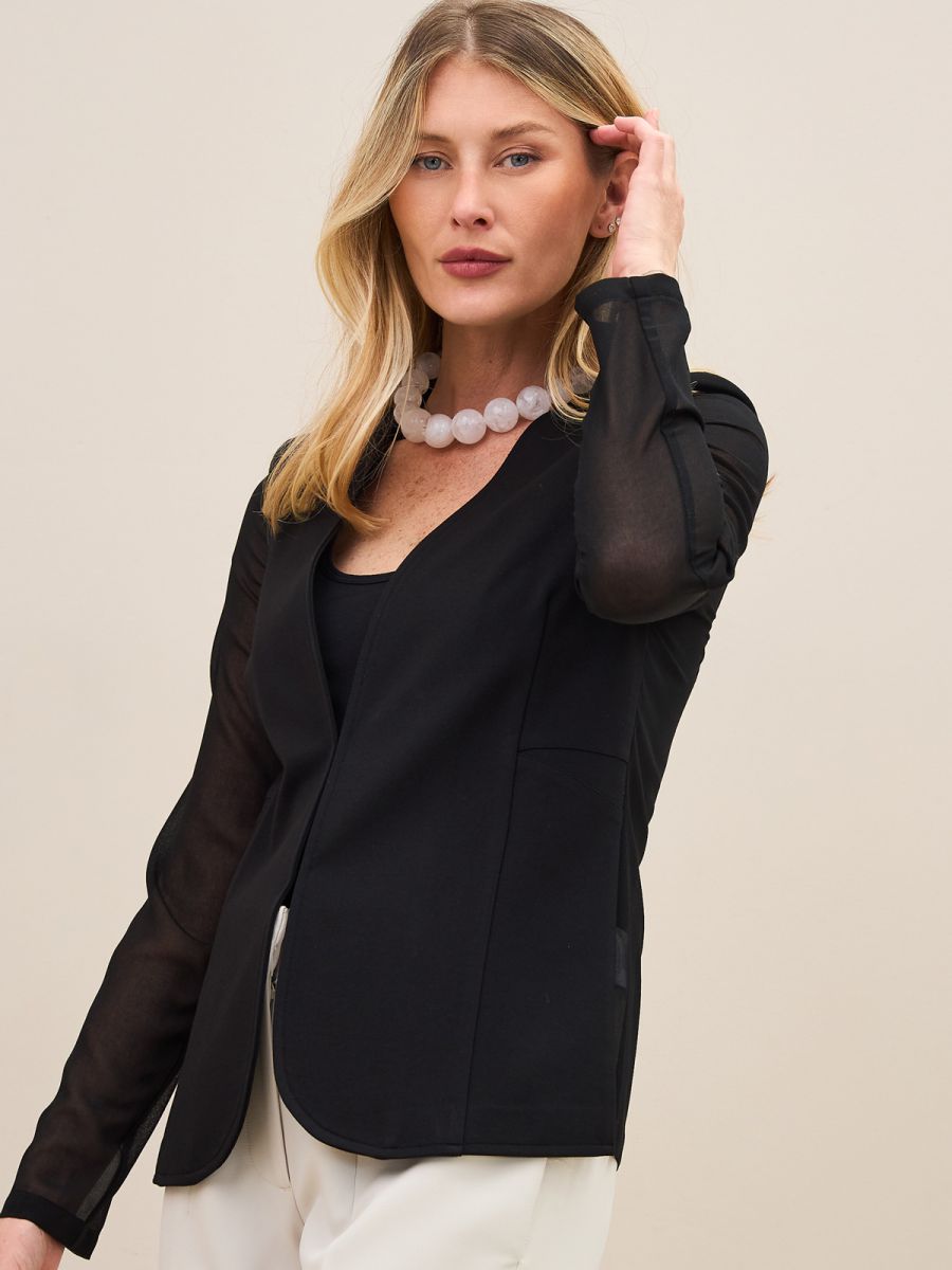 ז’קט משולב שיפון