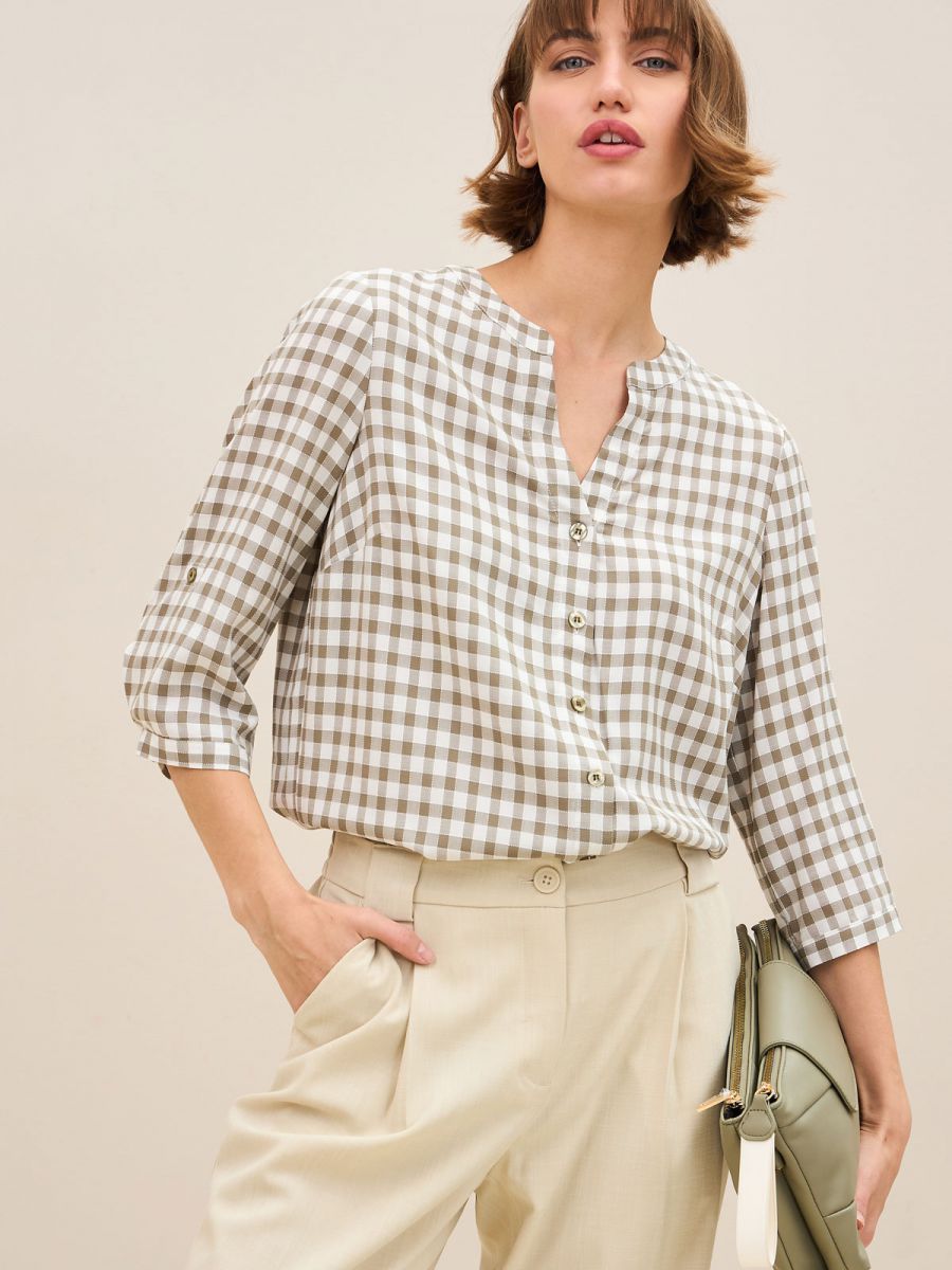 חולצת מכופתרת משובצת