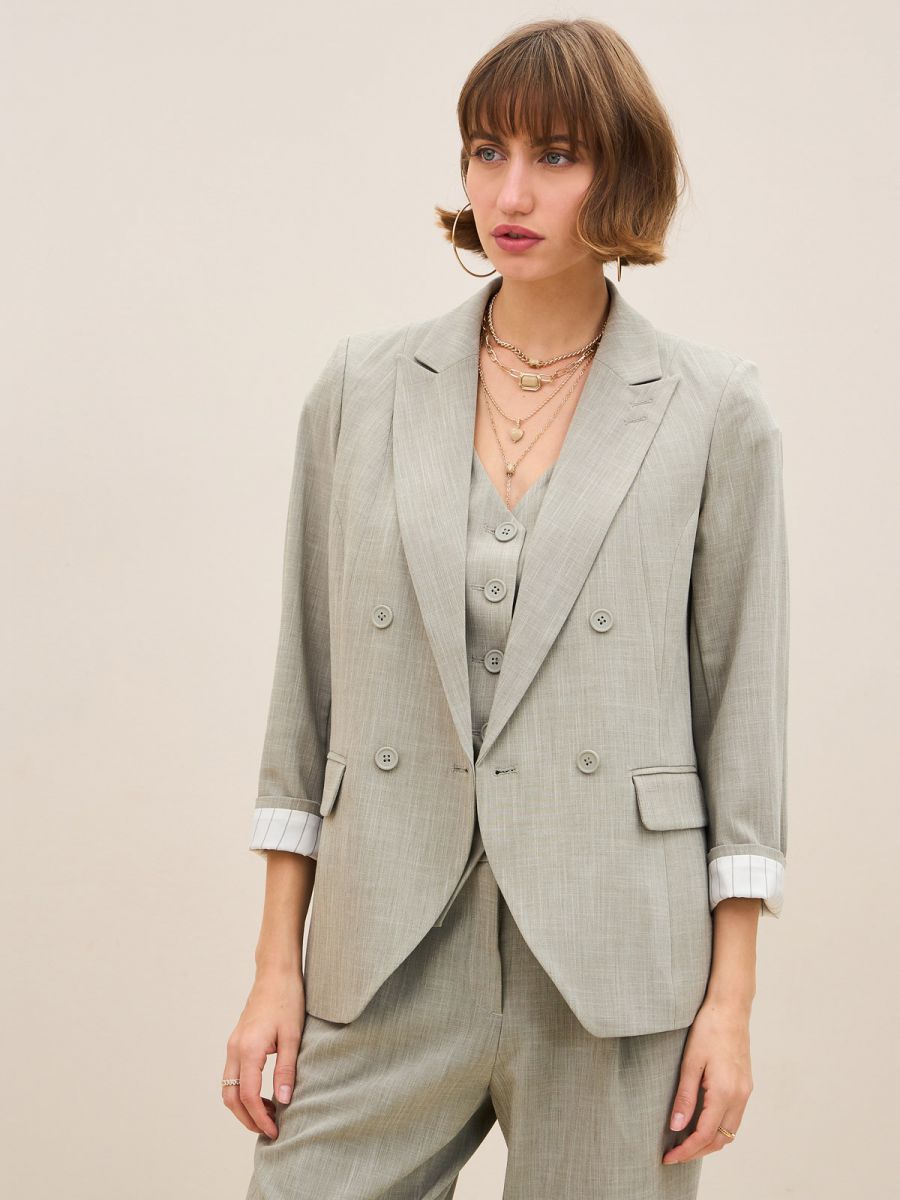 ז’קט קלסי ביטנת פסים