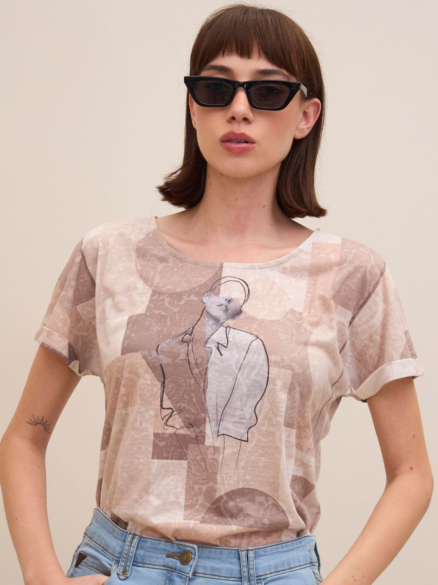 טישרט צרובה מודפסת