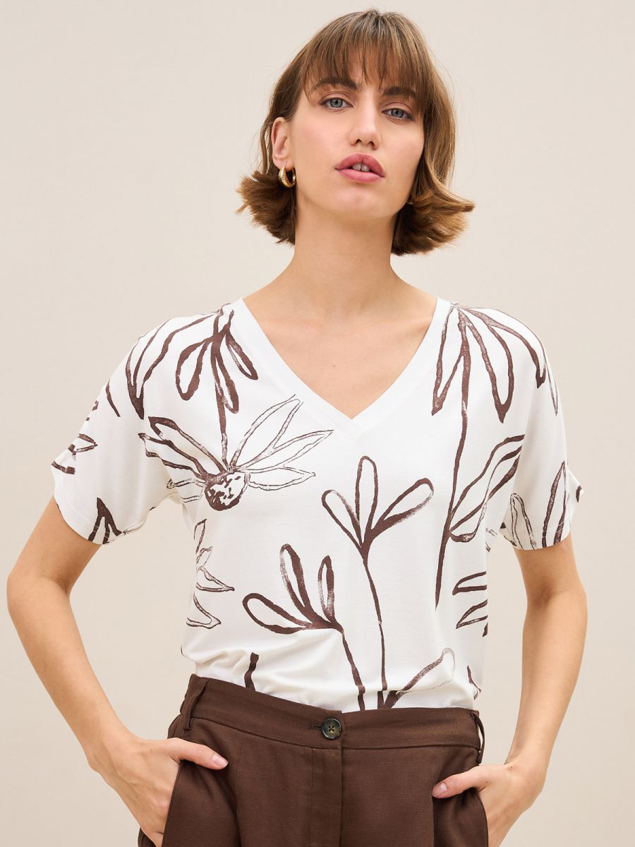 טישרט קימונו מכווץ