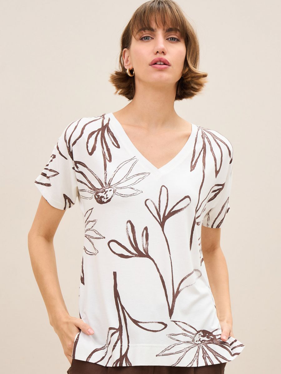 טישרט קימונו מכווץ