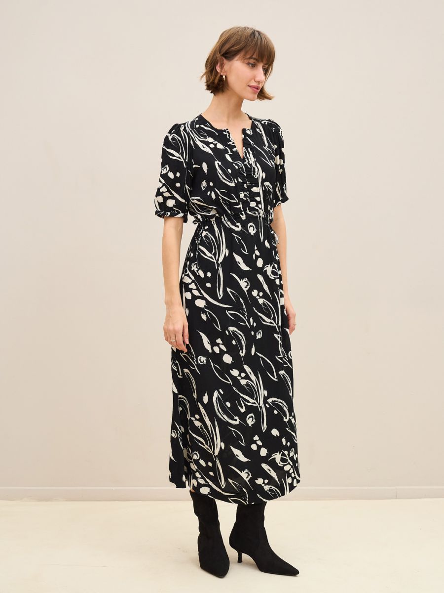 שמלת ויסקוזה מודפסת