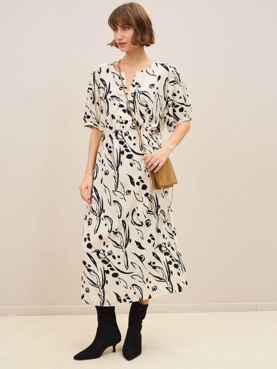 שמלת ויסקוזה מודפסת