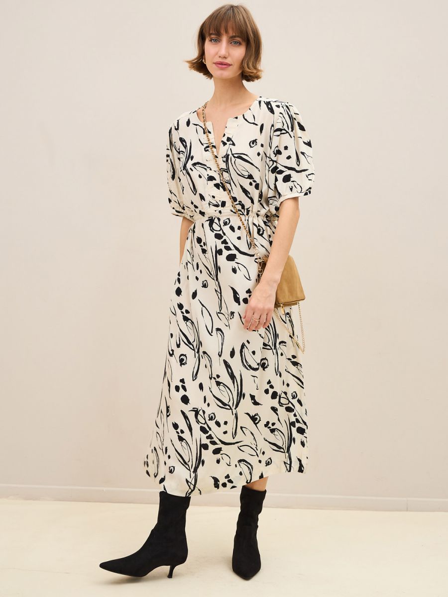 שמלת ויסקוזה מודפסת