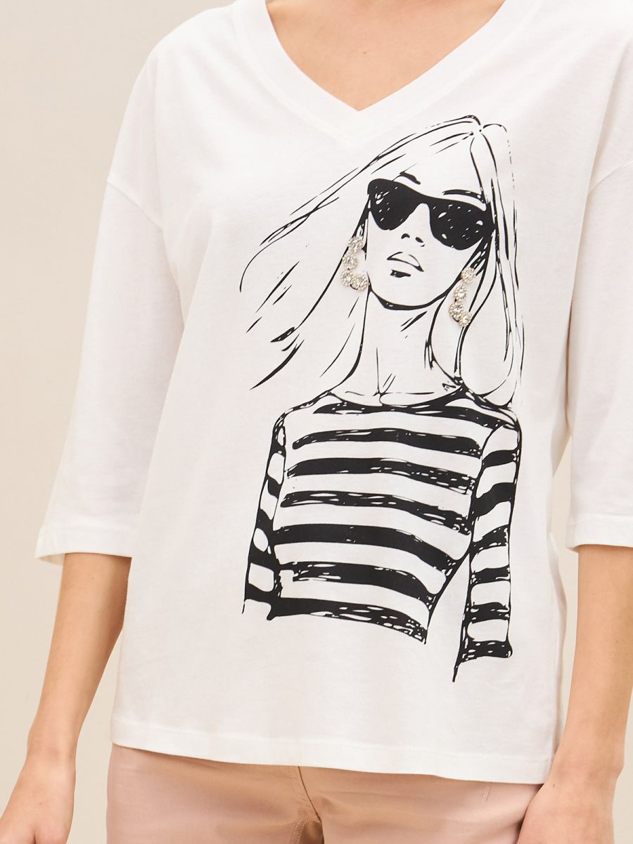 טישרט פרומו דפוס אישה