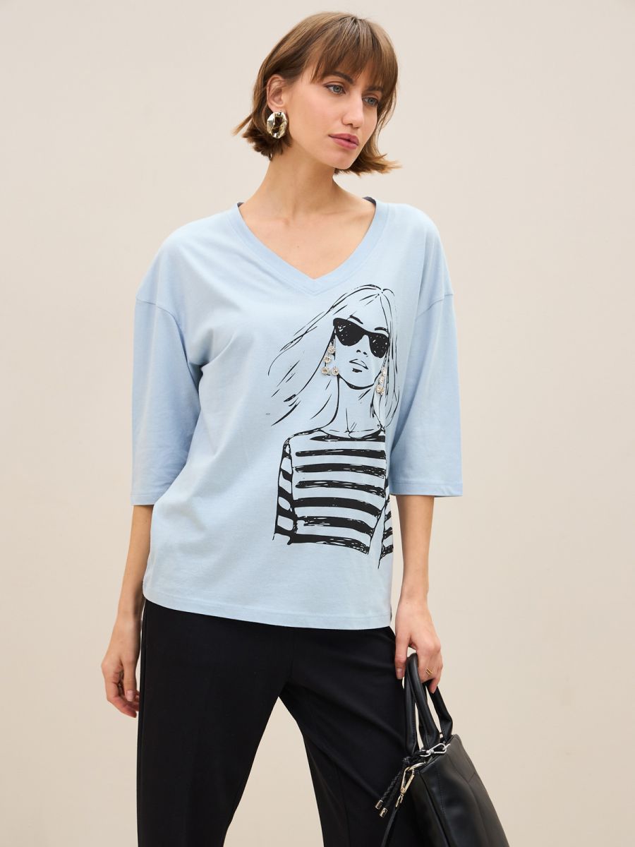 טישרט פרומו דפוס אישה