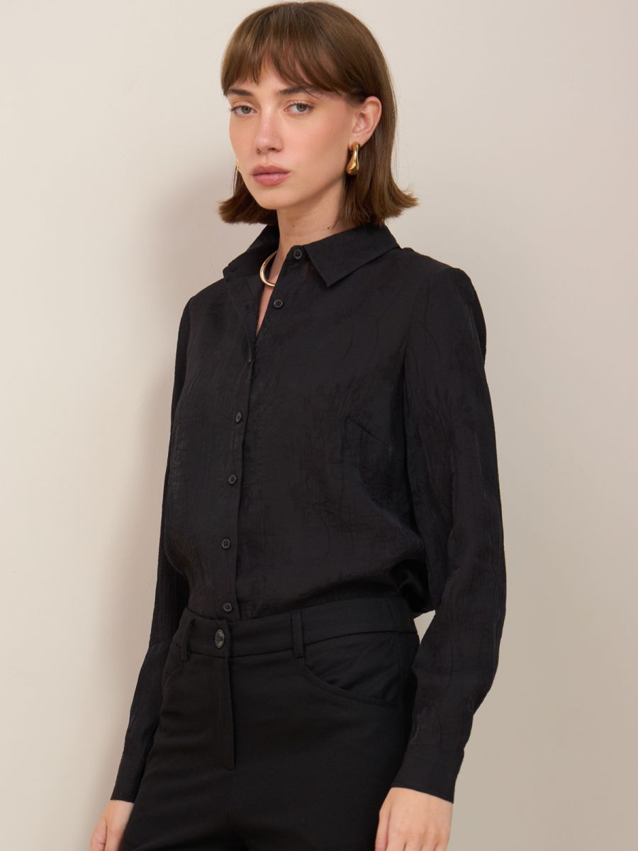 חולצת ז’קארד כפתורים