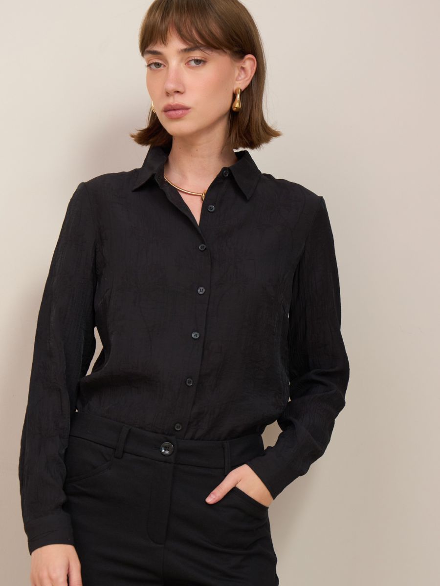 חולצת ז’קארד כפתורים