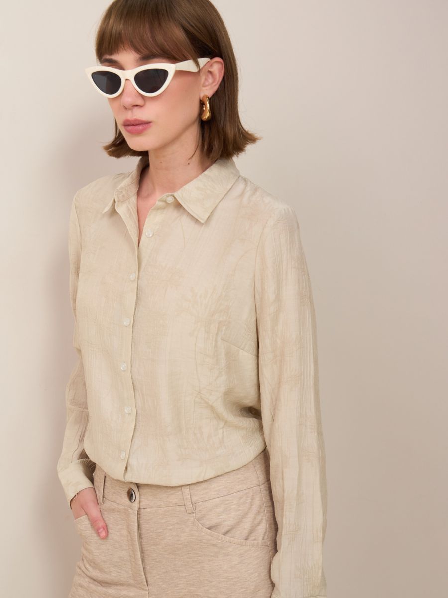 חולצת ז’קארד כפתורים