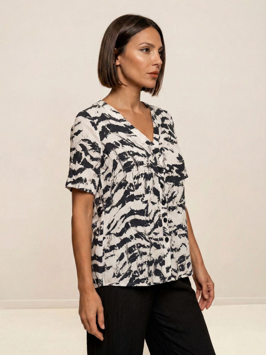 חולצת ויסקוזה מודפסת