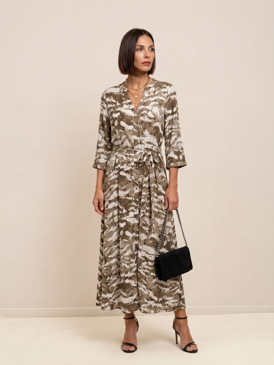 שמלת ויסקוזה מודפסת